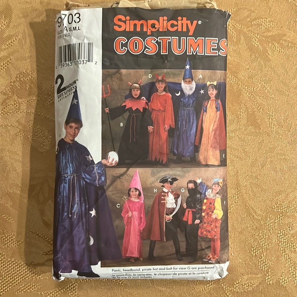 Halloween sewing patterns 9703 Devil witch pirate princess ninja